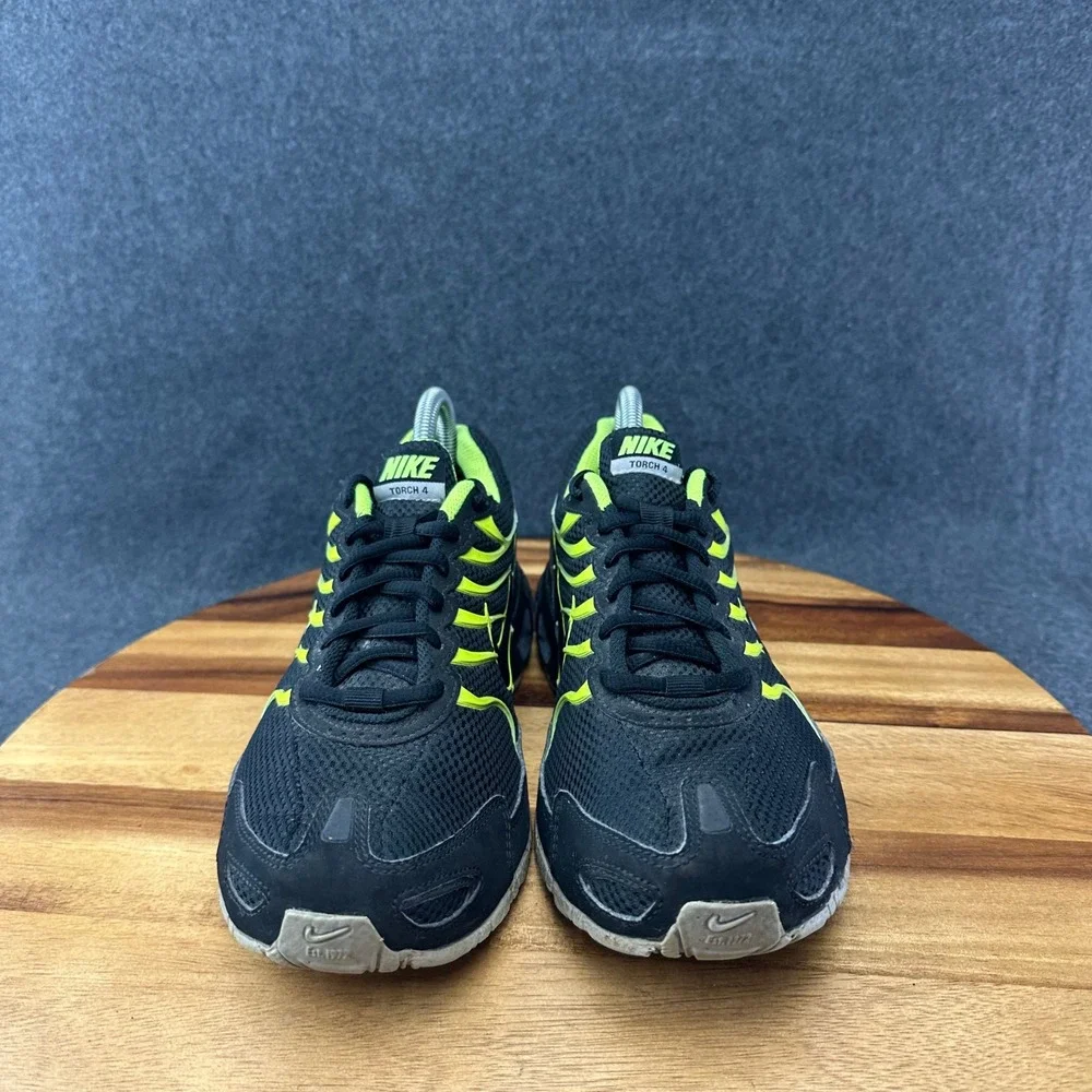 Nike Air Max Torch 4 Running Shoes Men's Size 7 Black Neon Green 343846-011